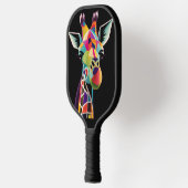 Coole Giraffe-Gesicht Abstrakt Pickleball Schläger (Links)