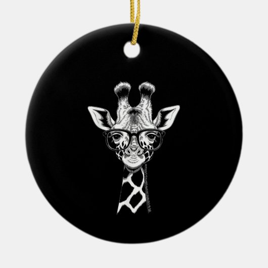 Coole Giraffe Graphic Lässig Summer Funny Niedlich Keramik Ornament (Vorne)