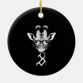 Coole Giraffe Graphic Lässig Summer Funny Niedlich Keramik Ornament (Hinten)