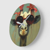 Coole Giraffe Große Wanduhr (Winkel)
