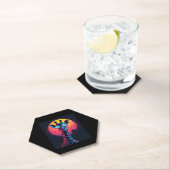 Coole Giraffe in Sonnenbrille unter Sonnenuntergan Untersetzer (Vor Ort)