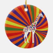 Coole Giraffe Keramik Ornament (Hinten)