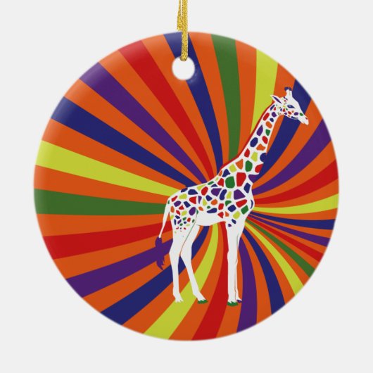 Coole Giraffe Keramik Ornament (Hinten)