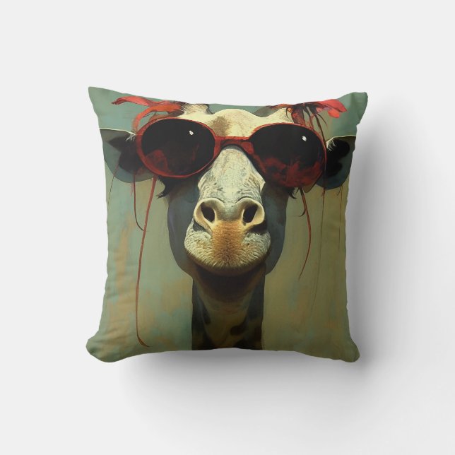 Coole Giraffe Kissen (Vorderseite)