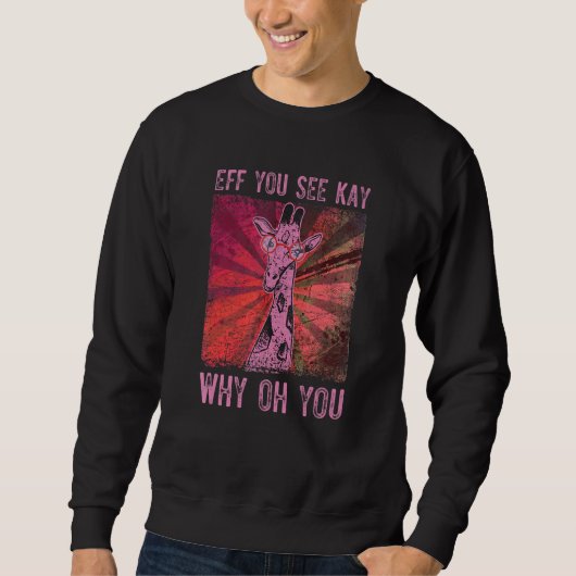 Coole Giraffe mit Brille Sweatshirt (Vorderseite)