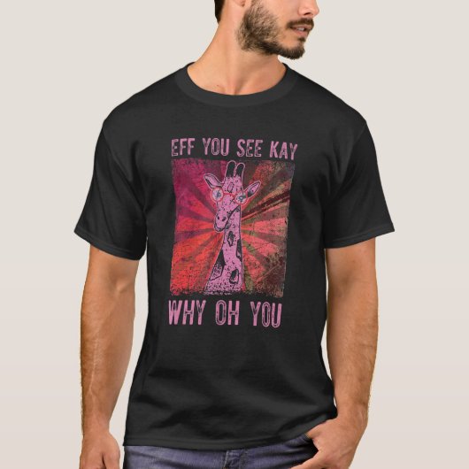 Coole Giraffe mit Brille T-Shirt (Vorderseite)