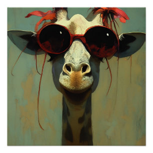 Coole Giraffe Poster