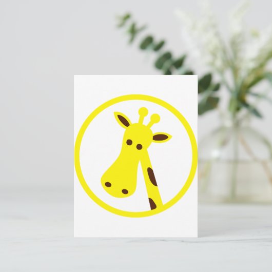 Coole Giraffe Postkarte (Stehend Vorderseite)