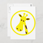 Coole Giraffe Postkarte (Vorne/Hinten)
