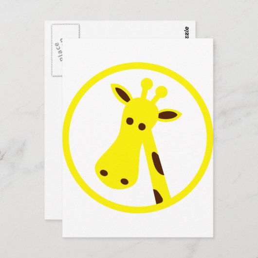 Coole Giraffe Postkarte (Vorne/Hinten)