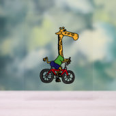 Coole Giraffe Reitrad Acrylschild (Neutral)