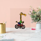 Coole Giraffe Reitrad Acrylschild (Hochzeit)