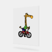 Coole Giraffe Reitrad Acrylschild (Winkel)