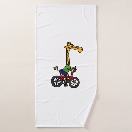 Coole Giraffe Reitrad Badehandtuch (Badehandtuch)