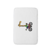 Coole Giraffe Reitrad Badematte (Vorderseite Vertikal)