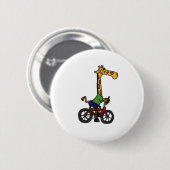 Coole Giraffe Reitrad Button (Vorne & Hinten)