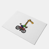 Coole Giraffe Reitrad Fußmatte (Schrägansicht)