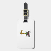Coole Giraffe Reitrad Gepäckanhänger (Vorderseite vertikal)