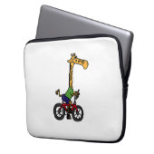 Coole Giraffe Reitrad Laptopschutzhülle (Vorderseite Links)