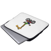 Coole Giraffe Reitrad Laptopschutzhülle (Vorne Knopf)