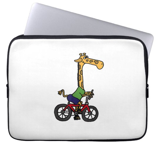 Coole Giraffe Reitrad Laptopschutzhülle (Vorderseite)