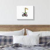 Coole Giraffe Reitrad Leinwanddruck (Insitu (Schlafzimmer))