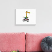 Coole Giraffe Reitrad Leinwanddruck (Insitu (Wohnzimmer))