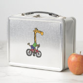 Coole Giraffe Reitrad Metall Brotdose (Beispiel)