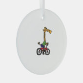 Coole Giraffe Reitrad Ornament Aus Glas (Vorderseite Rechts)