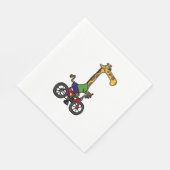 Coole Giraffe Reitrad Serviette (Ecke)