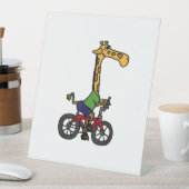 Coole Giraffe Reitrad Sockelschild (In Situ)