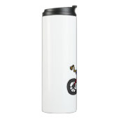 Coole Giraffe Reitrad Thermosbecher (Nach links gedreht)