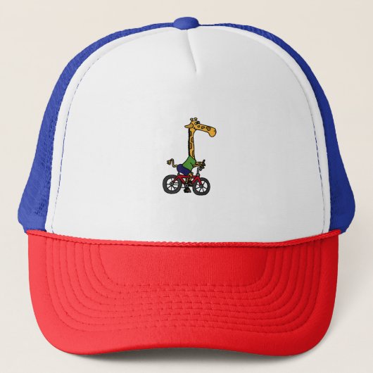 Coole Giraffe Reitrad Truckerkappe (Vorderseite)