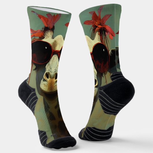 Coole Giraffe Socken (Gewinkelt)