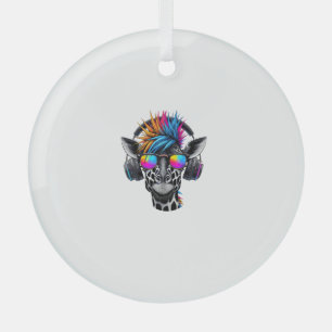 Coole Giraffe-Sonnenbrille Kopfhörer Giraffen Ornament Aus Glas