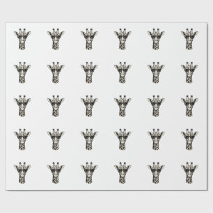 Coole Giraffe-Sonnenbrille Vintage Gravur Shirt_1 Geschenkpapier