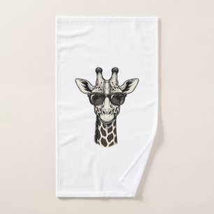 Coole Giraffe-Sonnenbrille Vintage Gravur Shirt_1 Handtuch