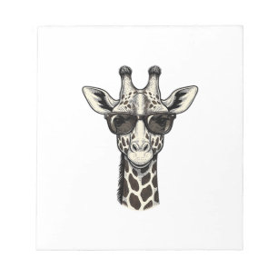 Coole Giraffe-Sonnenbrille Vintage Gravur Shirt_1 Notizblock
