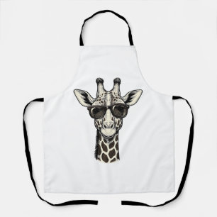 Coole Giraffe-Sonnenbrille Vintage Gravur Shirt_1 Schürze