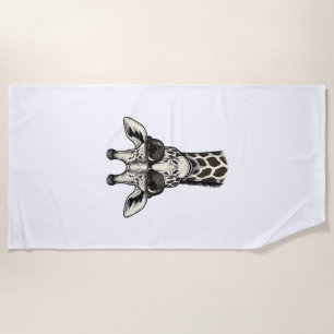 Coole Giraffe-Sonnenbrille Vintage Gravur Shirt_1 Strandtuch