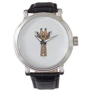Coole Giraffe Sonnenbrille Vintage Gravur Shirt De Armbanduhr