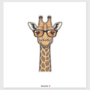 Coole Giraffe-Sonnenbrille Vintage Gravur Shirt De Aufkleber