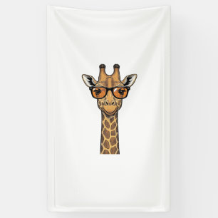 Coole Giraffe Sonnenbrille Vintage Gravur Shirt De Banner