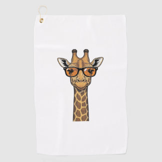 Coole Giraffe Sonnenbrille Vintage Gravur Shirt De Golfhandtuch