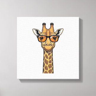 Coole Giraffe-Sonnenbrille Vintage Gravur Shirt De Leinwanddruck