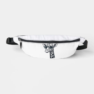 Coole Giraffe-Sonnenbrille Vintage Gravur T-Shirt_ Bauchtasche