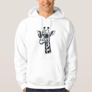 Coole Giraffe-Sonnenbrille Vintage-Gravur T-Shirt_ Hoodie