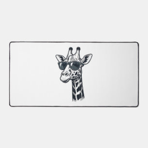 Coole Giraffe-Sonnenbrille Vintage Gravur T-Shirt_ Schreibtischunterlage