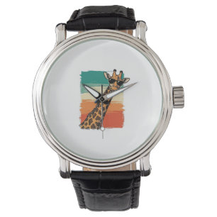 Coole Giraffe-Sonnenbrille Vintage-Sonnenuntergang Armbanduhr