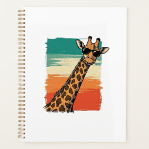 Coole Giraffe-Sonnenbrille Vintage-Sonnenuntergang Planer